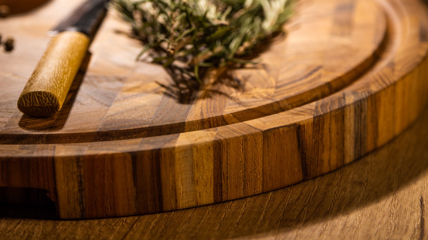 Teak Wood End-Grain Charcuterie Cutting Boards