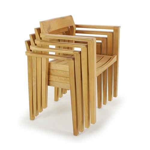 Image of 12901ST Horizon Armchair stacked 4 high angled right side view on white background