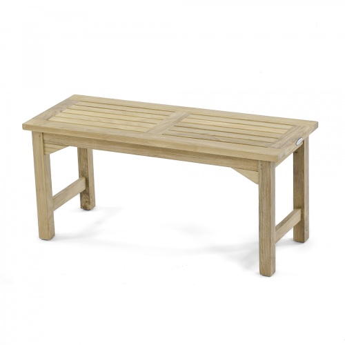 13943 Veranda 42 inch long Backless Bench angled view on white background
