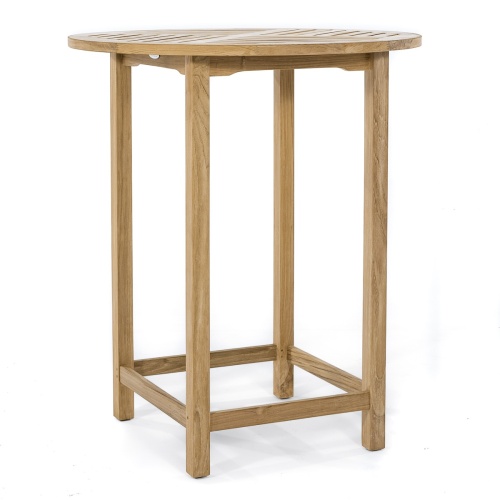 15334 Somerset Teak Round 36 inch diameter Bar Table on white background
