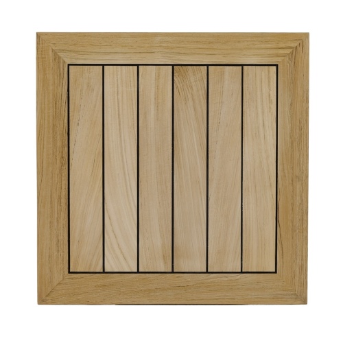 15763 Vogue 32 inch square table top with sikaflex marine sealant on white background