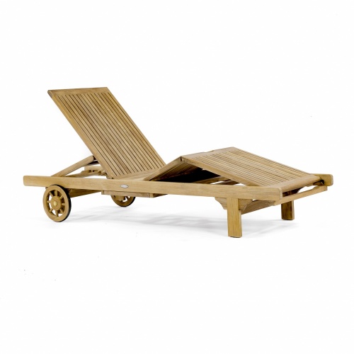 Modern Teak Sun Lounger
