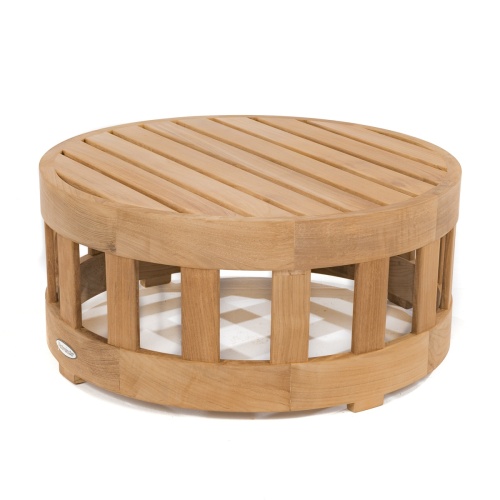  18170 kafelonia teak coffee table ottoman frame on white background