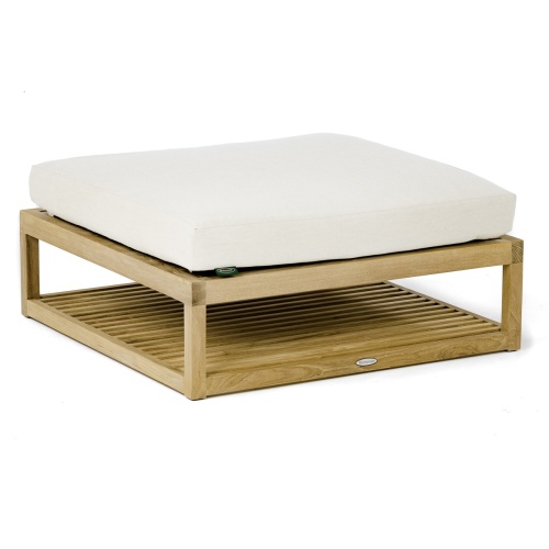 18800DP Maya Ottoman with cushion in angled view on white background