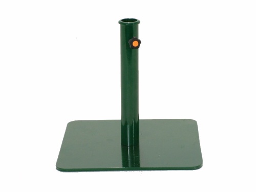 57801G Parasol Steel Base in forest green color side view on white background