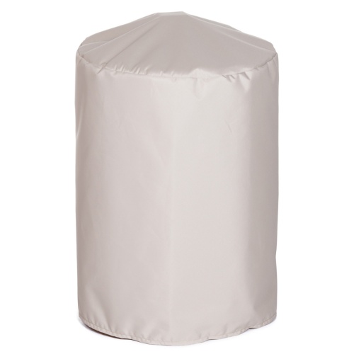 60841 Vogue 30 inch Round Table Top and Black Base Combo Cover side view on white background 