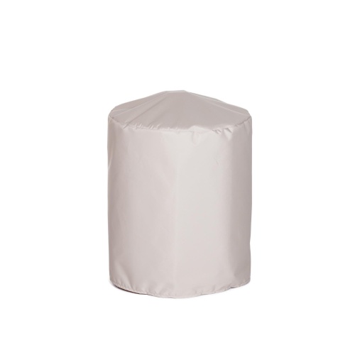 64815 Saloma 17 inch round Side Table Cover for 14815 Saloma teak 17 inch round side table side view on white background
