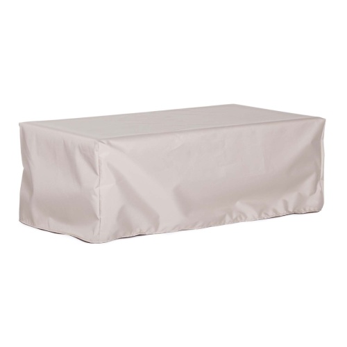 66770ST Double Horizon Chaise Lounger Cover for 16770 Horizon Teak Chaise Lounger of 2 in flat position and stacked on top each other in side angled view on white background