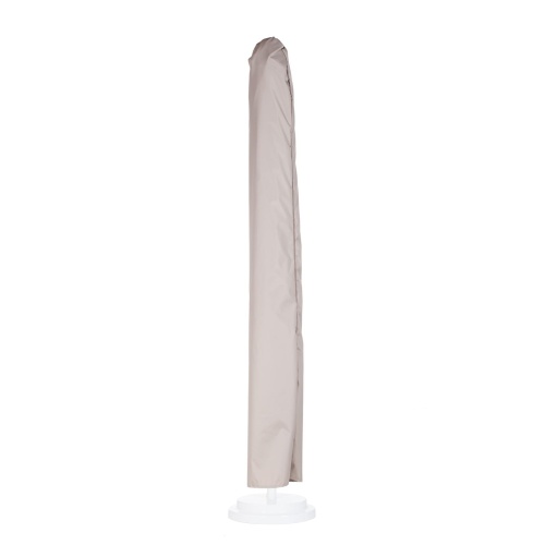 67640F 7.5 foot x 10 foot Rectangular Grand Umbrella Cover for 17640F 7.5 foot x 10 foot Rectangular Teak Grand Umbrella closeup view on white background