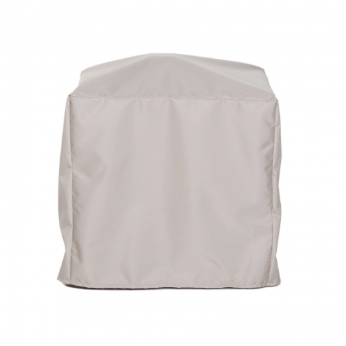 68815F Odyssey Folding Ottoman Cover for 28815F Odyssey Teak Folding Ottoman side view on white background 