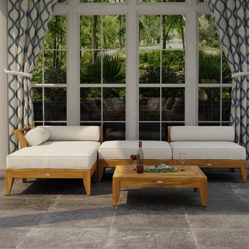 70281 Aman Dais 4 pc Lounge Sofa Set  in front view on a white background