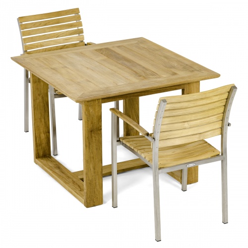 patio teak bistro set for two