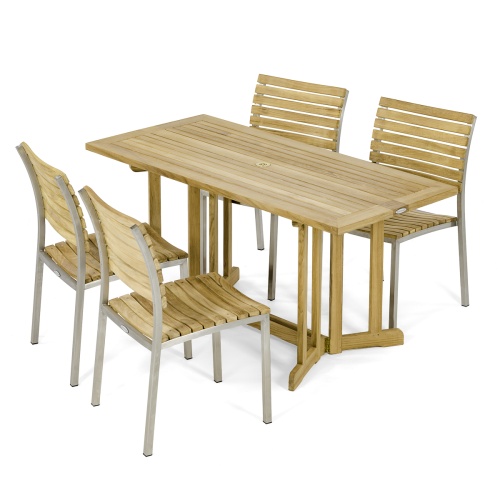 70605 Vogue Nevis Dining Set for 4 of Barbuda Rectangular 60