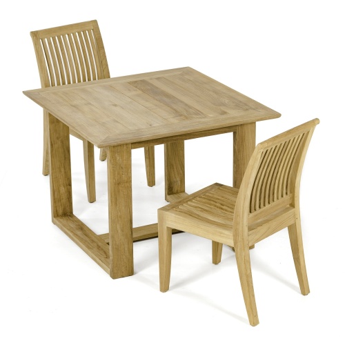 70617 Horizon Laguna Teak Side Chair Set aerial view on white background