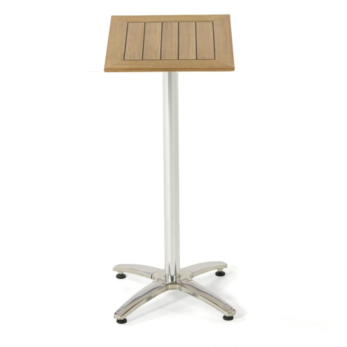 square teakwood stanless High Table