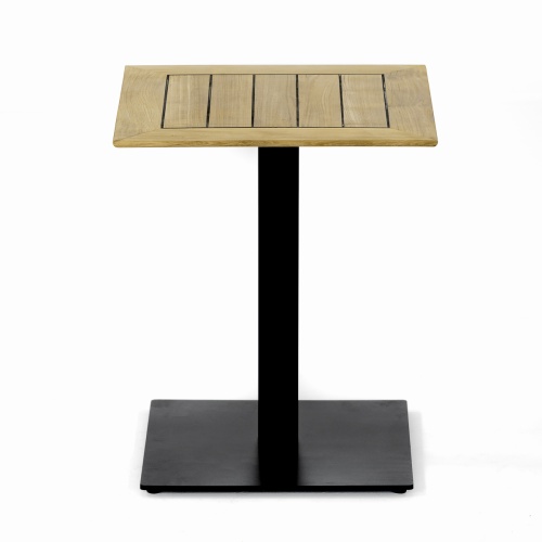 70679 Vogue teak 24 inch square Table Top Set on white background