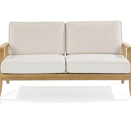 image of 73121MTO Laguna Love Seat Cushion in canvas color front view on white background