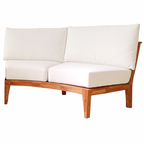73343MTO Kafelonia Sofa Cushion on Kafelonia Teak Sofa frame angled on white background