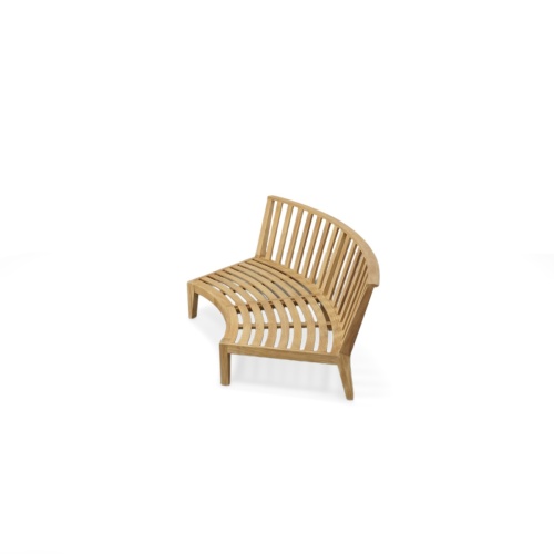 13343 Kafelonia Sofa Sectional Teak Frame Only in angled end view on white background
