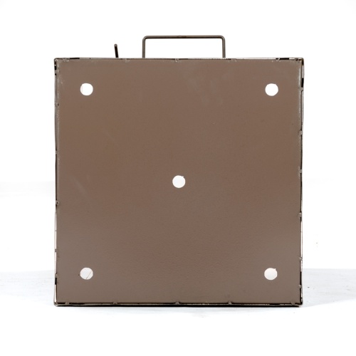 18160IN Metal Receptacle Liner Insert for teak trash or hamper receptacles bottom view on white background