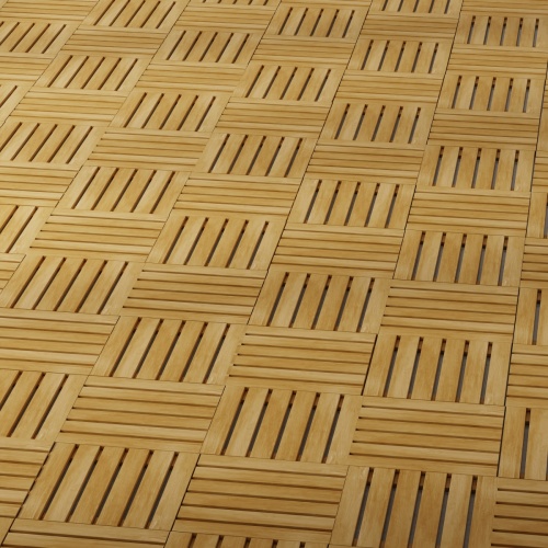 18490 Callebotise Teak Floor Tiles  showing closeup view of layout and design