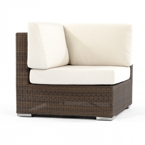 31002SG Malaga Corner Sectional with deep seating corner double back cushion and one corner seat cushion on white background