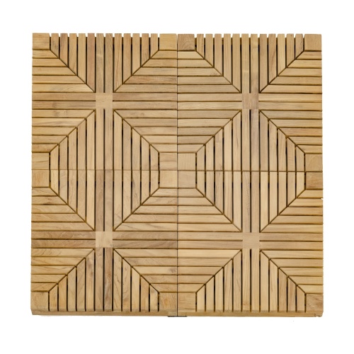 70411 Diamond Teak Tiles closeup of design pattern on white background