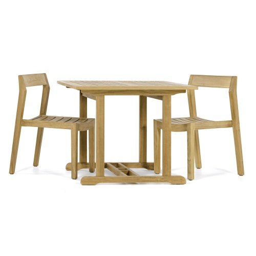 3 piece square bistro set