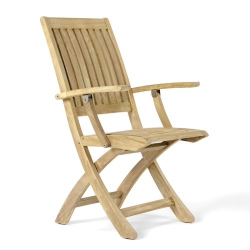 12602S Barbuda Teak Armchair angled on white background