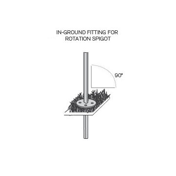 spbigf spectra in ground footing umbrella mount autocad upright on white background
