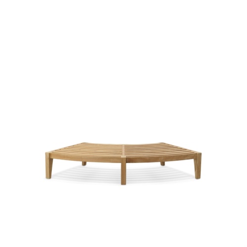 13342 Kafelonia Sofa Backless Sectional Teak Frame Only in back view on white background