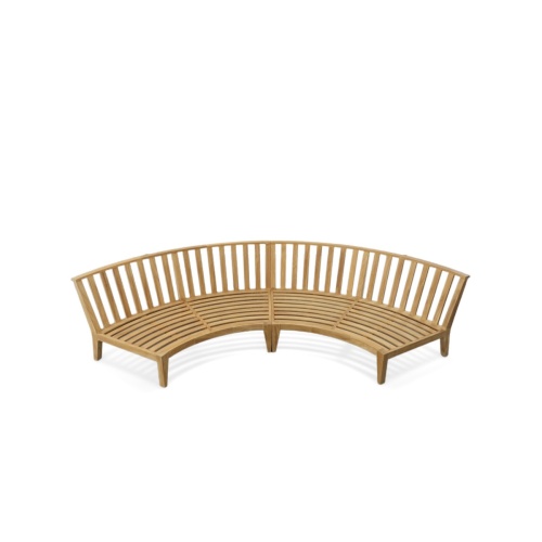13343 Kafelonia Sofa Sectional Teak Frame Only in angled front view on white background