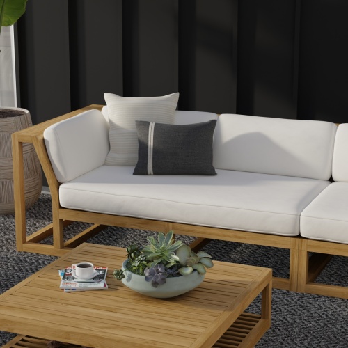 13800DP Maya Right Side Sectional on carpet against a wall of house in background