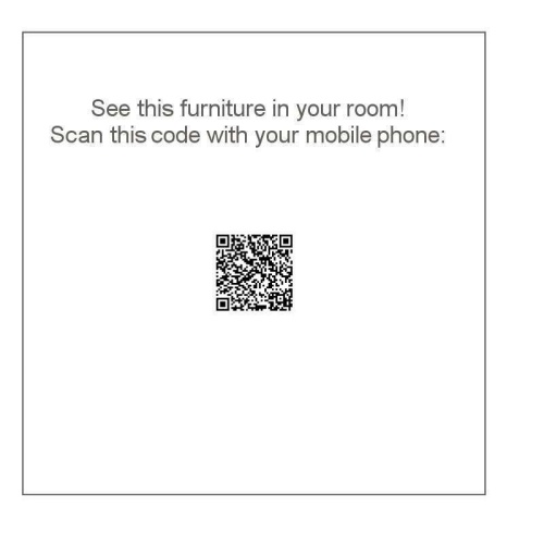 13937 Buckingham Teak Curved Backless Bench AR QR Code on white background