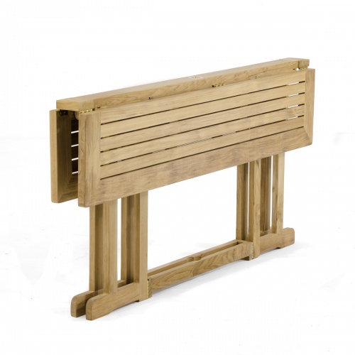 rectangular teak drop leaf table
