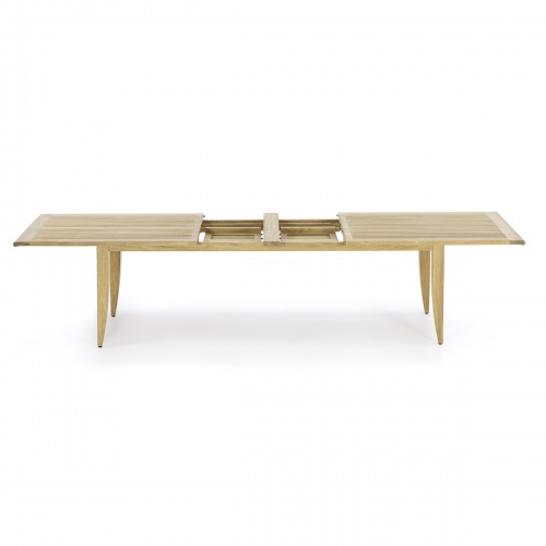 double extension rectangle dining table teak