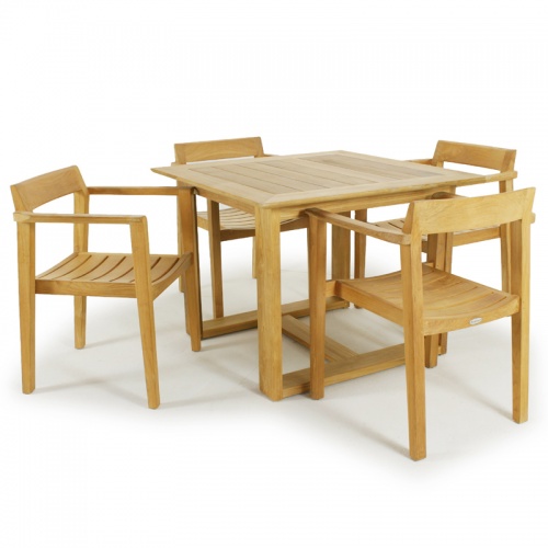 36 inch square teak table