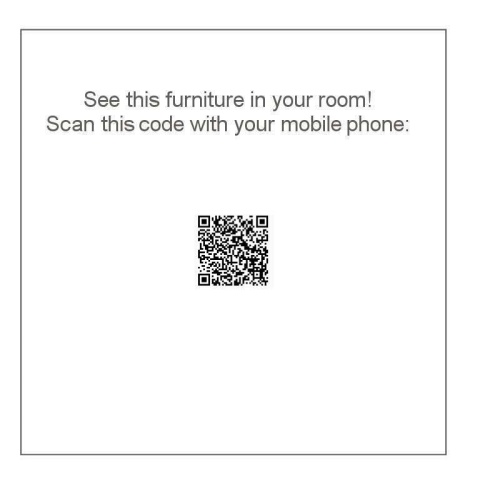 15917 Surf Teak Dining Table AR QR Code on a white background