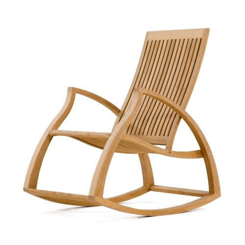 16419 Aria Teak Rocker left side view on white background