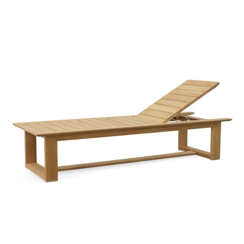 16909 Horizon High Chaise Bench backrest reclined side angled on white background