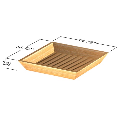 17420 Pacifica teak Vanity Tray autocad on white background