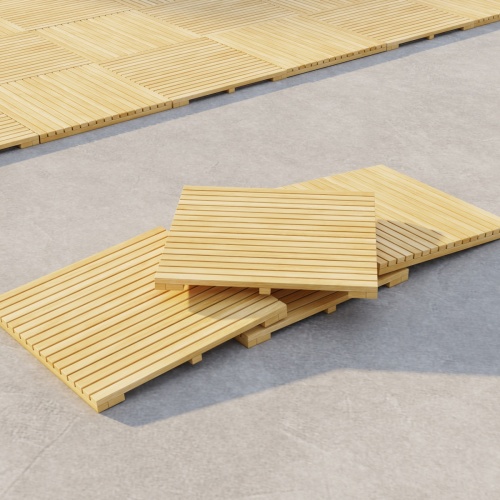 18403 Callebotise Floor Tiles in angled view showing closeup of 1 case of 4 tiles on concrete patio 