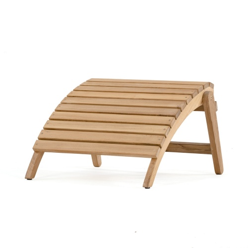 18607 adirondack teak footrest  front facing angled on white background