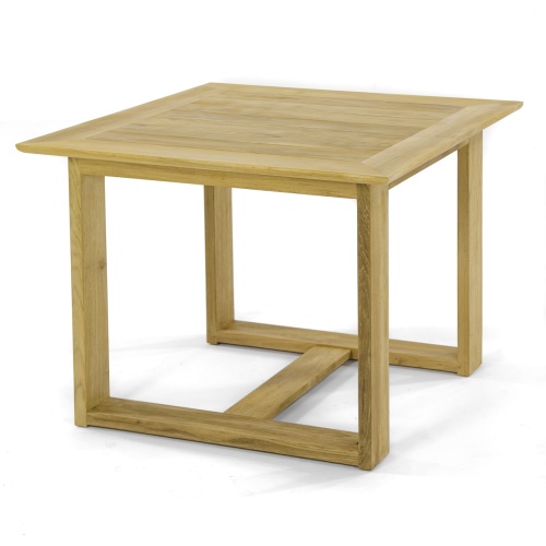 70617 Horizon teak 39 inch square dining table on white background