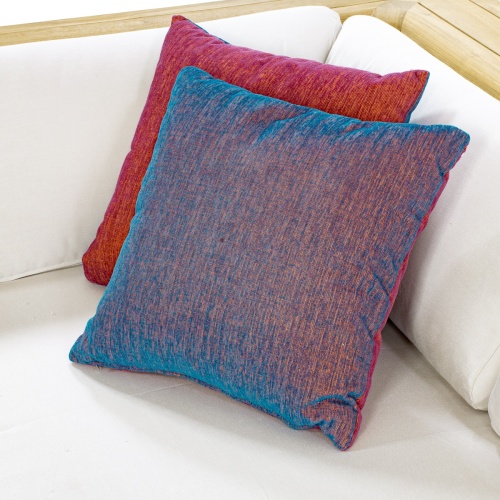 71005psph sangria horizon throw pillow with two on sectional sofa angled aerial view 