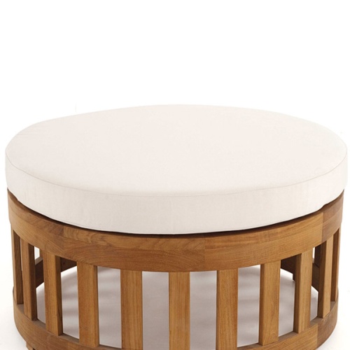 72411MTO Kafelonia Coffee Table Ottoman 36 inch Cushion for Kafelonia teak coffee table ottoman frame side view on white background