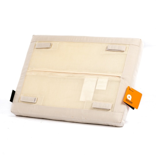 78603 Backless Seat Cushion angled view of cushion bottom showing attachment straps on white background 