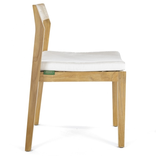 11901 Horizon Teak Side Chair showing back view on white background