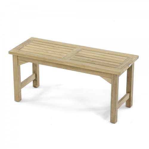 13943 Veranda 42 inch long Backless Bench angled view on white background