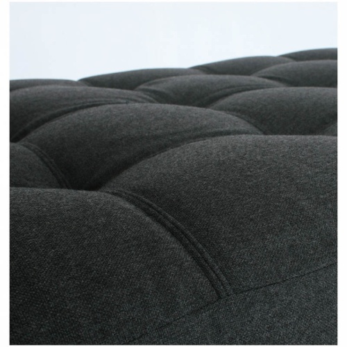 16815dp saloma teak daybed closeup of tufting in cushions on white background